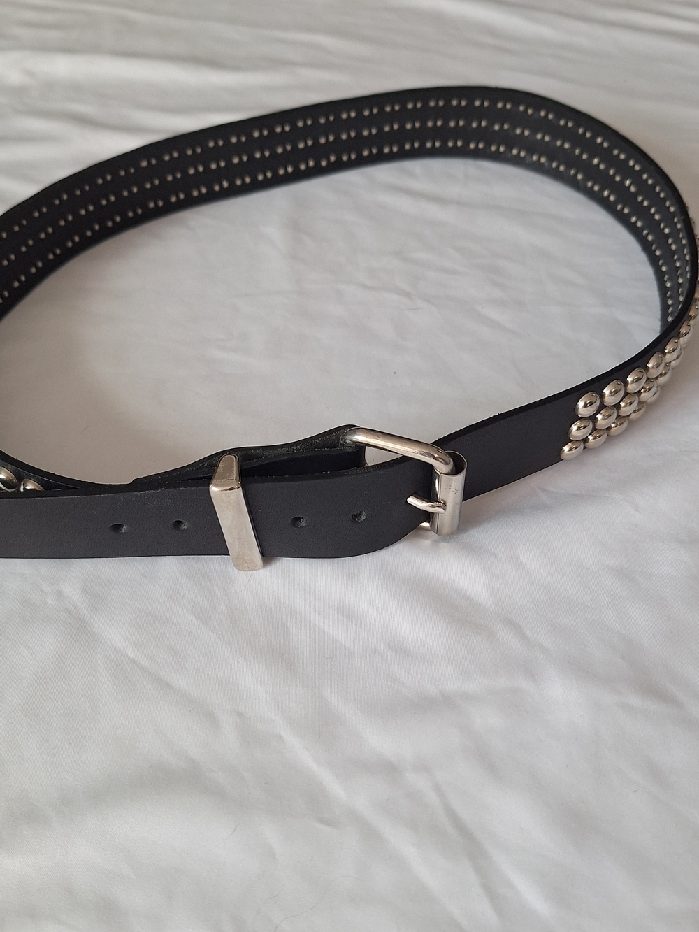 Funk Plus Black Womens Belt With Silver Studs M
